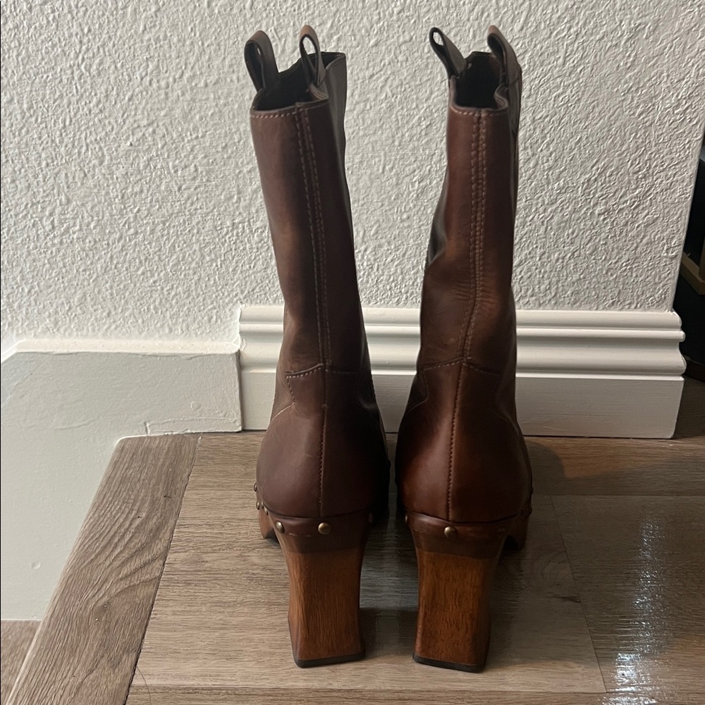 MIA Brown Heeled Boots - Picture 5 of 10